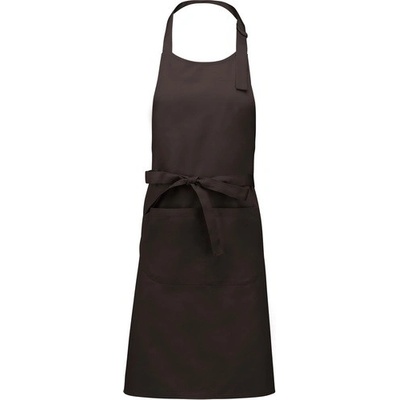 Kariban Vintage K885 Zástera s dvojitým vreckom chocolate
