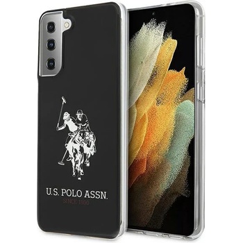 U. S. Polo Assn Калъф за телефон US Polo USHCS21STPUHRBK Shiny Big Logo за Samsung Galaxy S21, черен (KXG0016932)