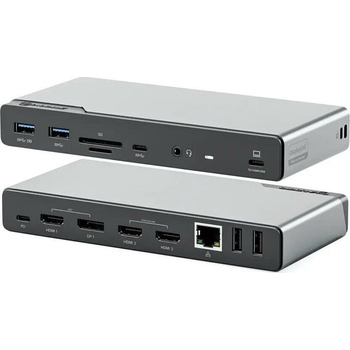 Alogic 14-in-1 USB-C PD DV4 Quad Display Docking Station Space Gray