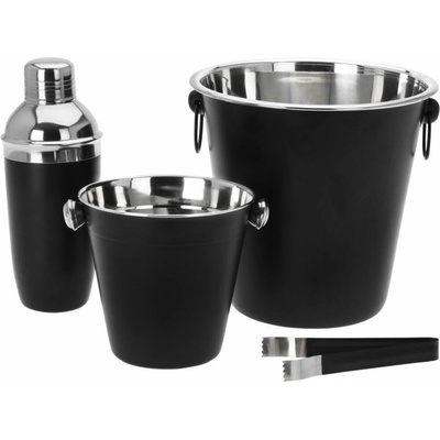 EXCELLENT HOUSEWARE Barmanská sada 4 ks nerez černá KO-A12405600