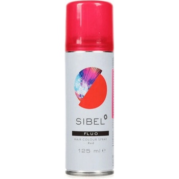 Sibel Fluo farebný sprej červený 125 ml