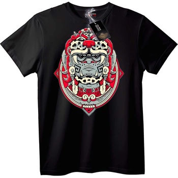 NOONEBRAND Тениска с мистична трибална маска - 7XL, Black