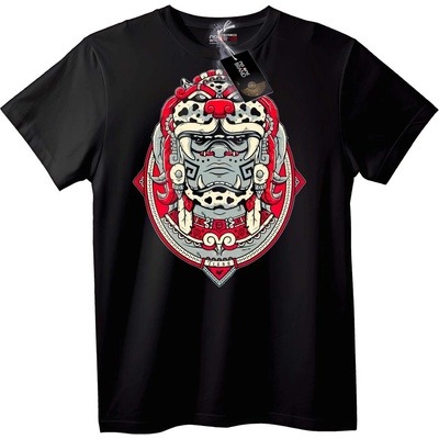 NOONEBRAND Тениска с мистична трибална маска - 7XL, Black