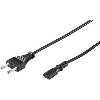 GEMBIRD kabel napájecí síťový FLEXO 220V/230V 1.8m Schuko C8 2-pin, tzv. osmička černý PC-184/2