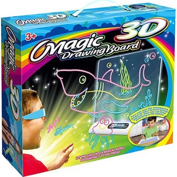 Magická světelná kreslící 3D tabulka Žralok