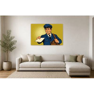 Obraz na plátně – Muž v uniformě s obálkou 135 × 90 cm