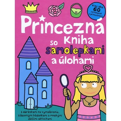 Princezná kniha so samolepkami a úlohami