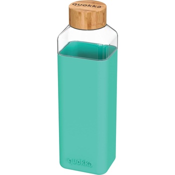 QUOKKA Бутилка за вода Quokka Storm Teal стъклена 700 мл (40024)