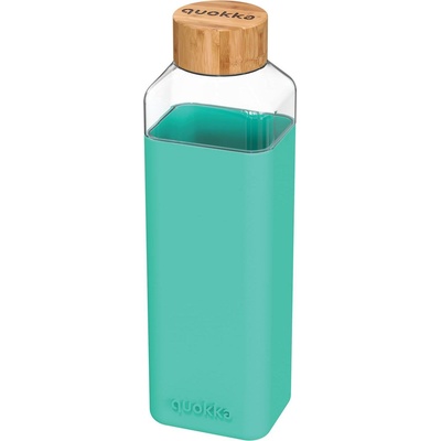 QUOKKA Бутилка за вода Quokka Storm Teal стъклена 700 мл (40024)