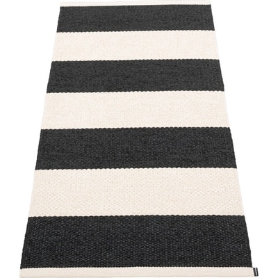 Pappelina Черно-бяла пътека за открито и закрито 70x150 cm Bob Black Vanilla - Pappelina (BOX715)