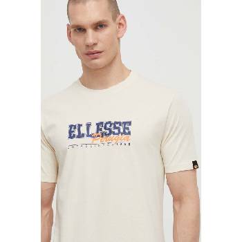 Ellesse Памучна тениска Ellesse Zagda T-Shirt в бежово с принт SHV20122 (SHV20122)