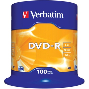Image 1 of Verbatim DVD R Verbatim 4.7GB 100pcs Spin. SR сребриста 16x (43549#PK1)
