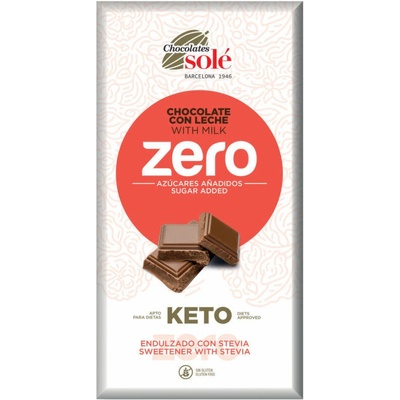 SOLÉ Mléčná čokoláda se stévií bez cukru 100 g
