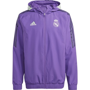 Image 1 of adidas Men's Adidas Real Madrid Autumn Winter Weather-Resistant Windbreaker - Purple