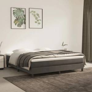 vidaXL Матрак с покет пружини средна твърдост тъмносив 183x213x20 см California King (347900)