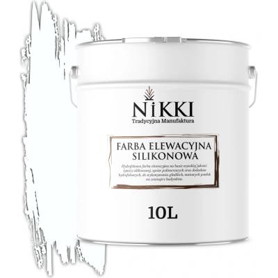 NIKKI Tradycyjna Manufaktura Silikónová fasádna farba na exteriér 10 l zimná biela