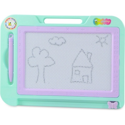 FunPlay B18833 Detská tabuľka na kreslenie s príslušenstvom 25x18,5cm mentolová