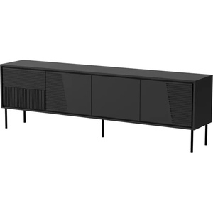 Cama meble RTV шкаф ABI 4D 200x38x62 черен мат (ABI 301251)