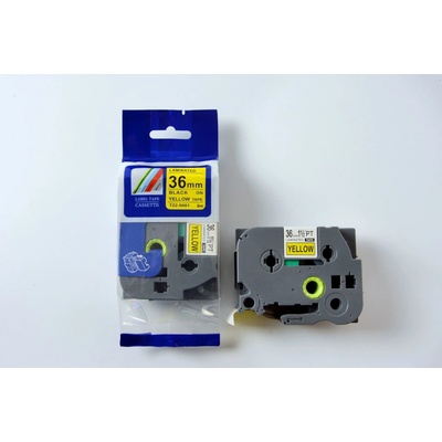 Label Brother TZ-S661 - kompatibilná páska - 36mm, podklad: žltá/písmo: čierne - silne priľnavá (strong adhesive)