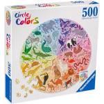 Ravensburger Кръгъл пъзел Ravensburger от 500 части - Животни (17172)
