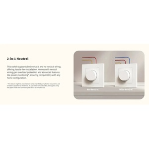 Aqara Смарт димиращ ключ Aqara Dimmer Switch H2 EU, Сив