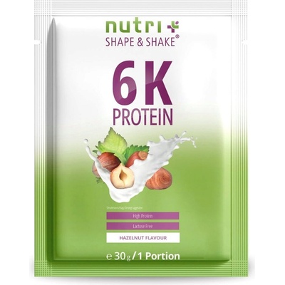 nutri + Пробен размер на веган протеин на прах 6K - Hazelnut