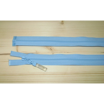 Kostenný zips modrá svetlá 3mm deliteľný jednosmerný 60cm