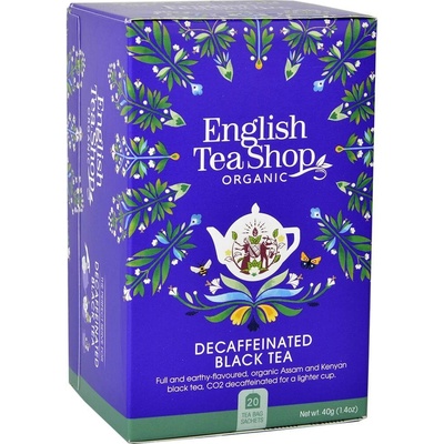English Tea Shop čaj Bezkofeinový černý čaj redesign Bio 20 sáčků