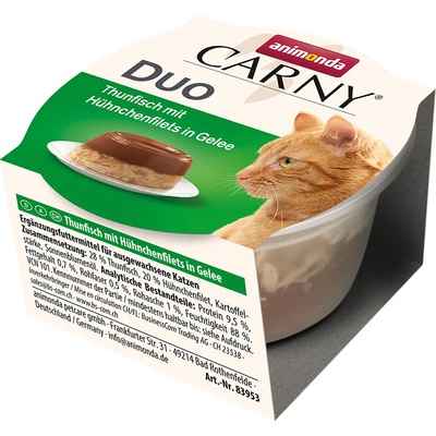 Animonda 48х70г Adult Duo Animonda Carny, консервирана храна за котки - риба тон с пилешко филе в желе