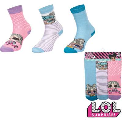Trenýrkárna Комплект от три - детски чорапи LOL многоцветни (38766/blue) Trenýrkárna | Sin Rozov Mnogotsveten | Момчешки | 27-30