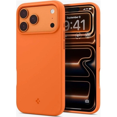 Spigen Magsafe Калъф за iPhone 17 Pro Max, Spigen Silicone Fit Mag Case, Оранжев (ACS11378)