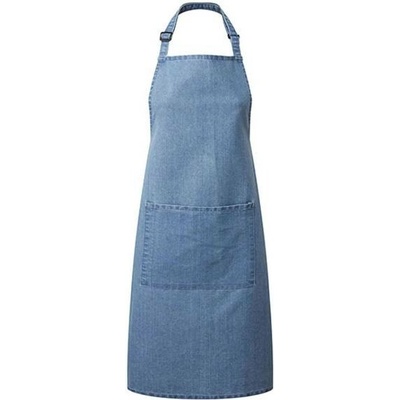 Premier Workwear Pracovní zástěra za krk s kapsou PR154 Blue Denim Pantone 2166C 72x86cm