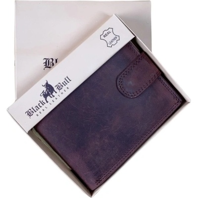 Pánská kožená s přezkou černá Bull burgundy 5700-L