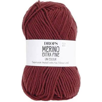 Příze DROPS Merino Extra Fine uni color 48 - bordó