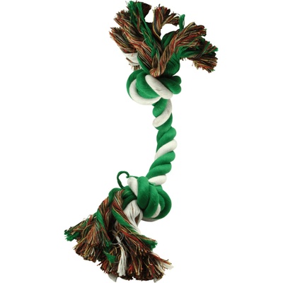 Dog Fantasy Hračka uzol bavlnený zeleno biely 2 knôty 20 cm