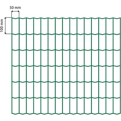 EKOfence Pletivo zvárané 100x50x2,5-800mm 25m zelená 3534