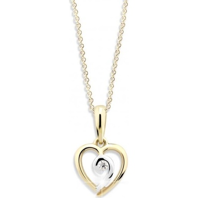 Cutie Diamonds Prívesok zo žltého zlata s diamantom Srdiečko DZ6298 1609 40 00 X R1