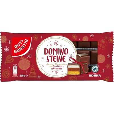 G&G domino kostky v hořké čokoládě 250 g