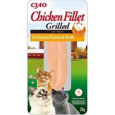 INABA Cat Grilled Chicken Fillet v kuracom vývare 25 g