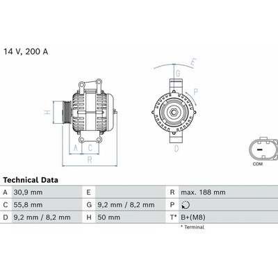 Alternátor BOSCH 0 986 084 980