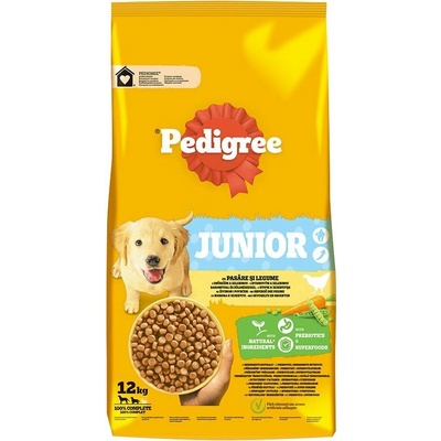 Pedigree Junior s hydinou so zeleninou 12 kg