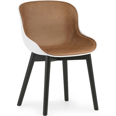 Normann Copenhagen Hyg Chair Ultra Leather hnedá / biela / čierna dub
