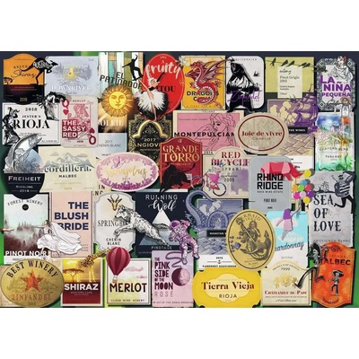 Ravensburger - Puzzle Wine Labels - 1 000 piese