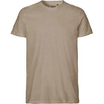 Neutral organické tričko v úzkém slim-fit střihu Písková NE61001