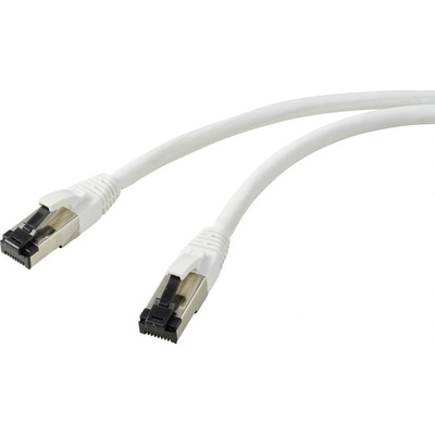 Renkforce RF-7106496 RJ45 sieťový CAT 8.1 S/FTP 5m bílý