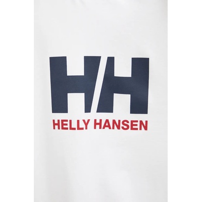 Helly Hansen Памучна тениска Helly Hansen HH LOGO в бяло с принт 30396 (30396)