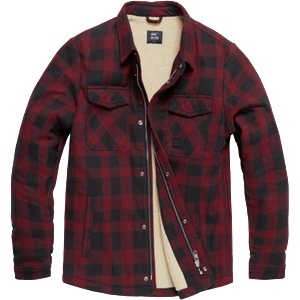 Vintage Industries Craft тежко яке с шерпа, червено каре (3541.redcheck)