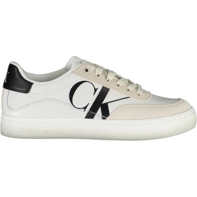 Calvin Klein Jeans sneakersy Classic Cupsole Laceup Mix Lth YW0YW01057 biela
