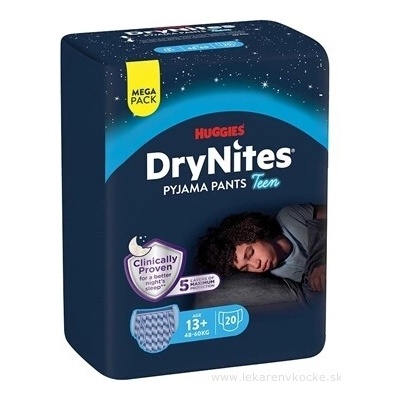 DryNites KIMBERLY-CLARK natah.kalhot.chlapci 13+let-48-60kg-20ks