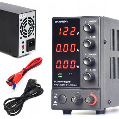 žiadna značka DC NPS1203W 0-120V 0-3A LED 3-miestny mini napájací zdroj 220V